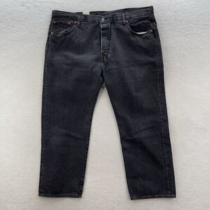 Levi's 501 Original Straight Leg  Jeans Men 46x32 Black American Preppy Denim